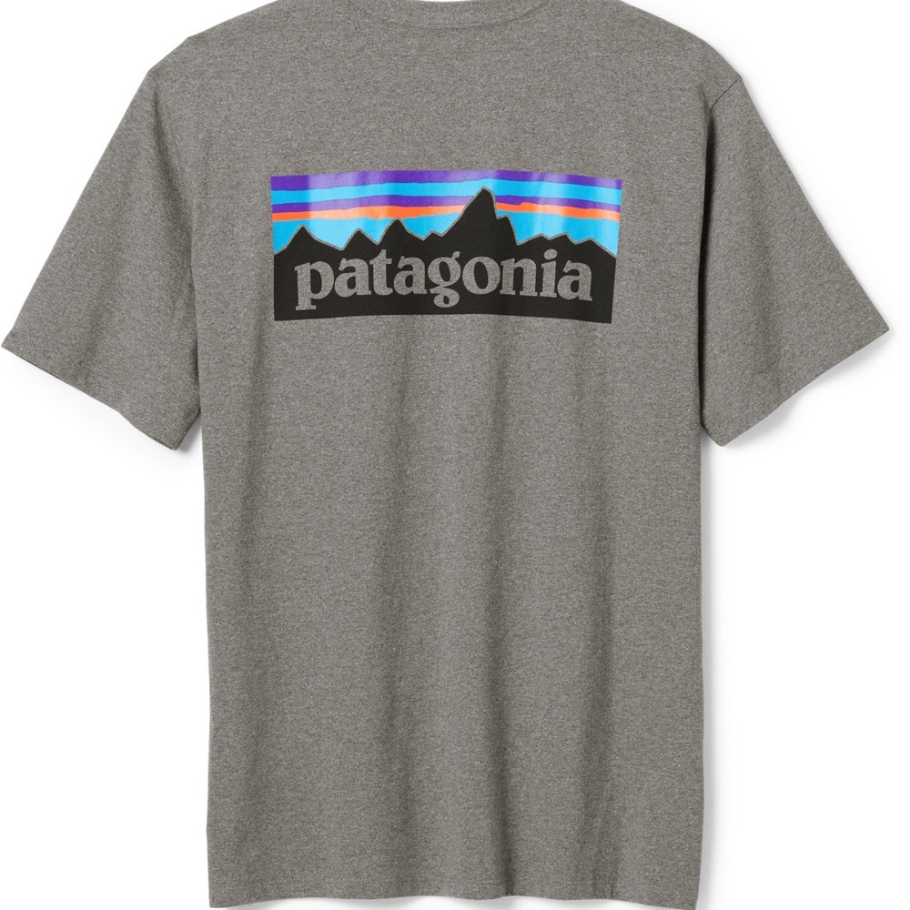 Patagonia Gray Logo Tee for Men